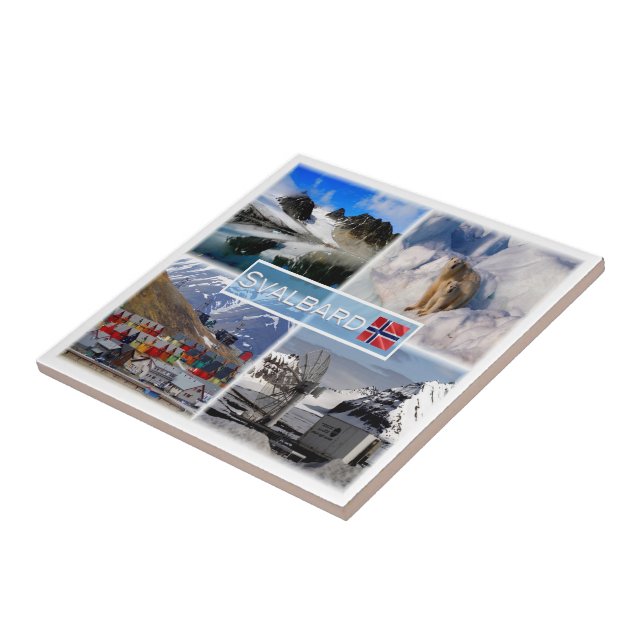 zNO041 SVALBARD, Norge, Europa Kakelplatta (Sidan)