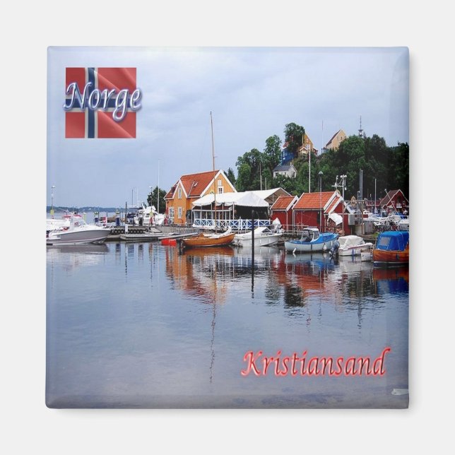 zNO047 KRISTIANSAND, Norge, Europa, Fridge Magnet (Framsidan)