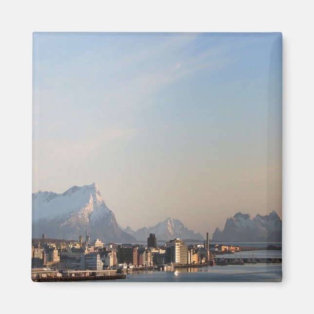 zNO053 BODØ-hamn, Norge, Europa, Fridge Magnet (Framsidan)