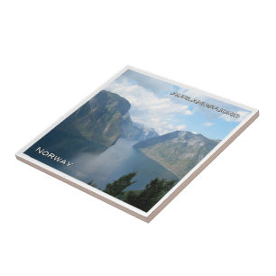 zNO061 AURLANDSFJORDEN från Stegastein, Norge, Kakelplatta