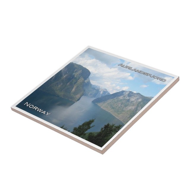 zNO061 AURLANDSFJORDEN från Stegastein, Norge, Kakelplatta (Sidan)
