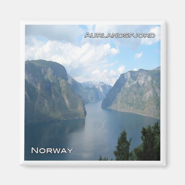 zNO061 AURLANDSFJORDEN från Stegastein, Norge Magnet (Framsidan)