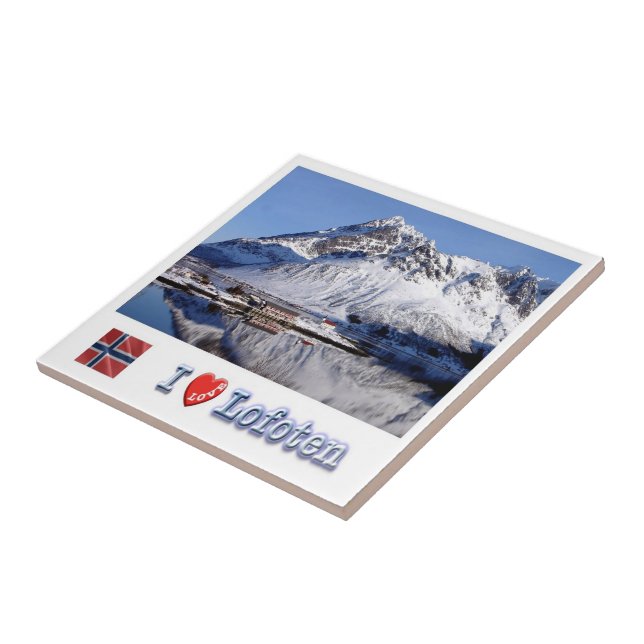 zNO063 SILDPOLLNESET, Lofoten, Norge Kakelplatta (Sidan)