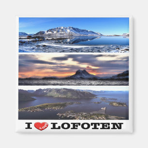 zNO066 LOFOTEN "I KÄRLEK", Norge, Fridge Magnet