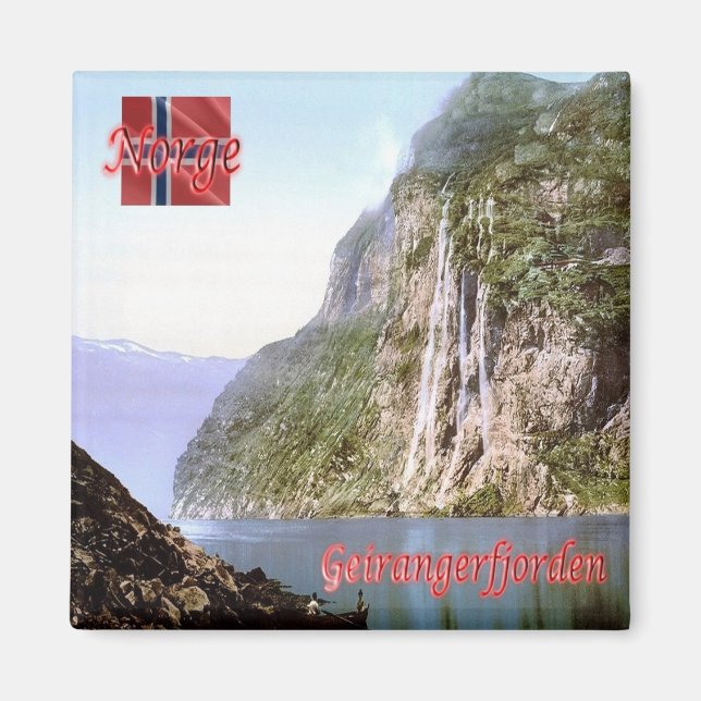 zNO071 GEIRANGERFJORDEN, Norge, Europa, Fridge Magnet (Framsidan)