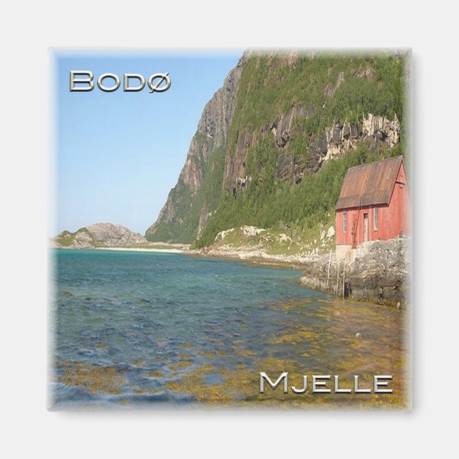 zNO076 BODØ Mjelle-stranden, Norge, Europa, Fridge Magnet (Framsidan)