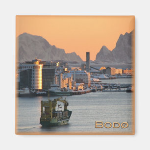 zNO077 BODØ marina, Norge, Europa, Fridge Magnet