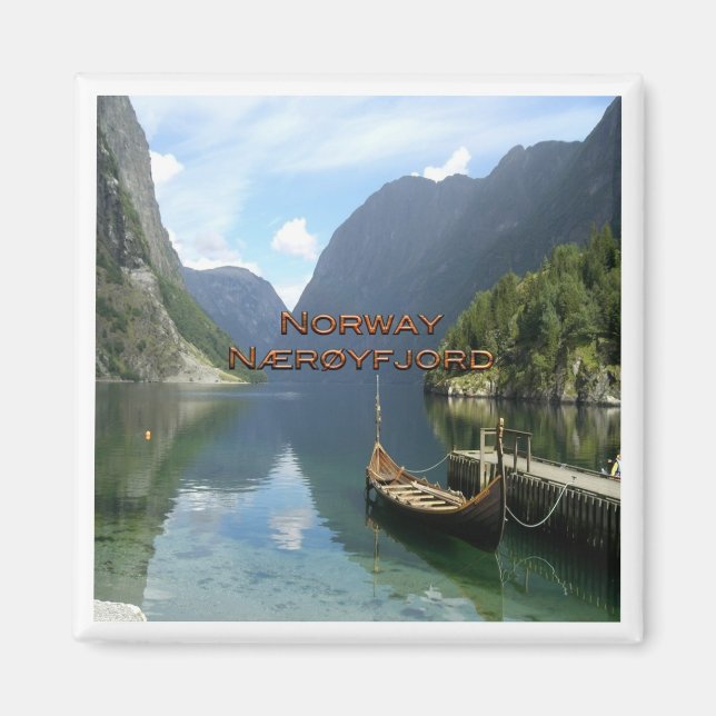 zNO092 NAERØYFJORD, Norge, Europa, Fridge Magnet (Framsidan)