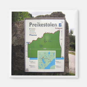 zNO098 PREIKESTOLEN TRAIL KARTA Lysefjorden, Norge Magnet