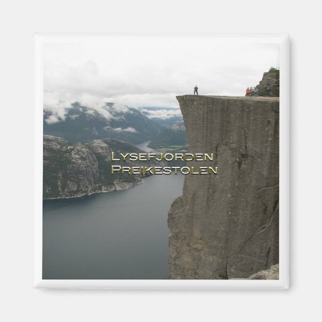 zNO100 LYSEFJORDEN PREIKESTOLEN, Norge, Fridge Magnet (Framsidan)