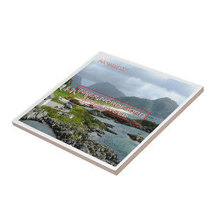 zNO111 INNER NORDFJORD BREMANGER, Norge Kakelplatta