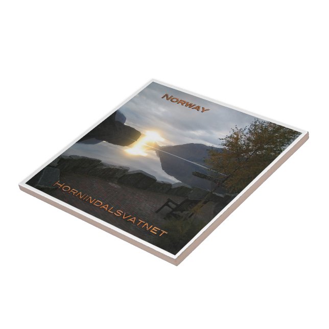 zNO112 HORNINDALSVATNET, Norge, Kakelplatta (Sidan)