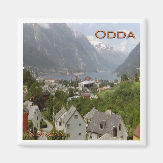 zNO113 HARDANGERFJORD ODDA, Norge, Fridge Magnet (Framsidan)
