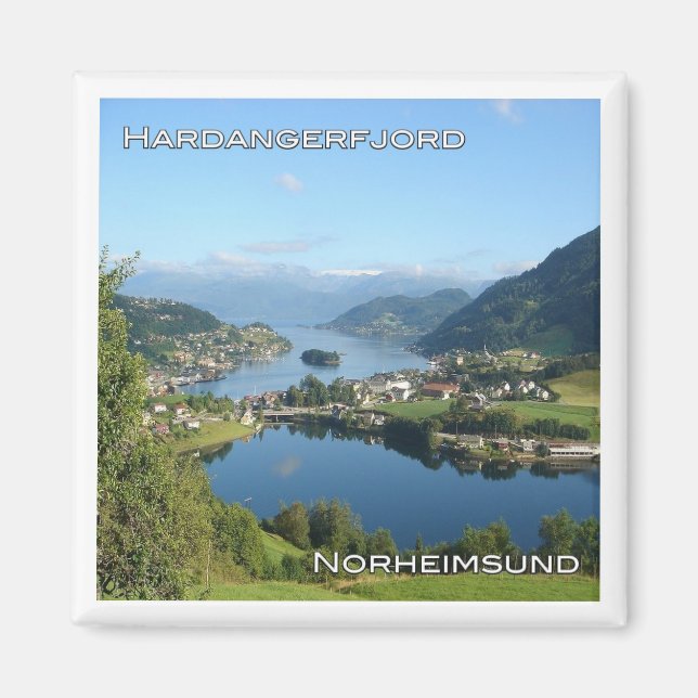 zNO114 HARDANGERFJORD NORHEIMSUND, Norge, Fridge Magnet (Framsidan)