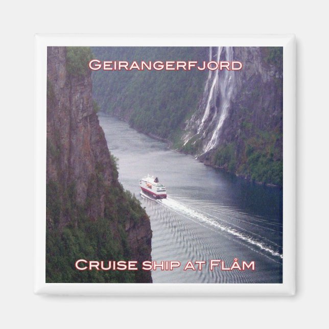 zNO123 GEIRANGERFJORD, MSC Kong Harald, Norge, Magnet (Framsidan)