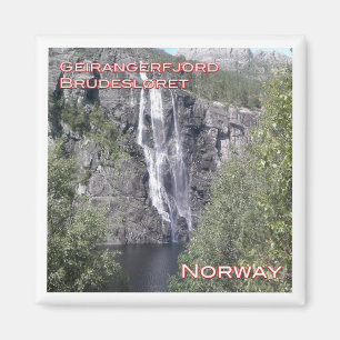 zNO124 GEIRANGERFJORD BRUDESLØRET, Norge, Fridge Magnet
