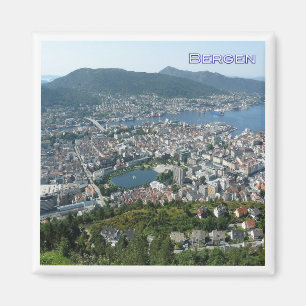 zNO127 BERGEN panorama, Norge, Fridge Magnet