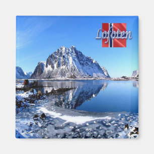 zNO138 WINTER på LOFOTEN-öarna, Norge, Magnet