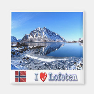 zNO139 WINTER på LOFOTEN-öarna, Norge, Magnet
