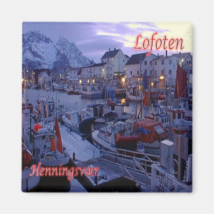 zNO140 HENNINGSVAER, Lofoten, Norge, Fridge Magnet