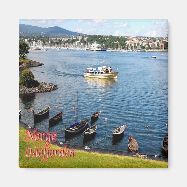 zNO162 OSLOFJORDEN, Norge, Europa, Frankrike Magnet (Framsidan)