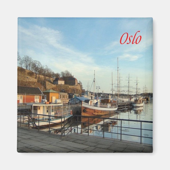 zNO166 OSLO, Norge, Europa, Frankrike Magnet (Framsidan)