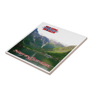 zNO176 NAERØYFJORDEN, Norge, Europa Kakelplatta