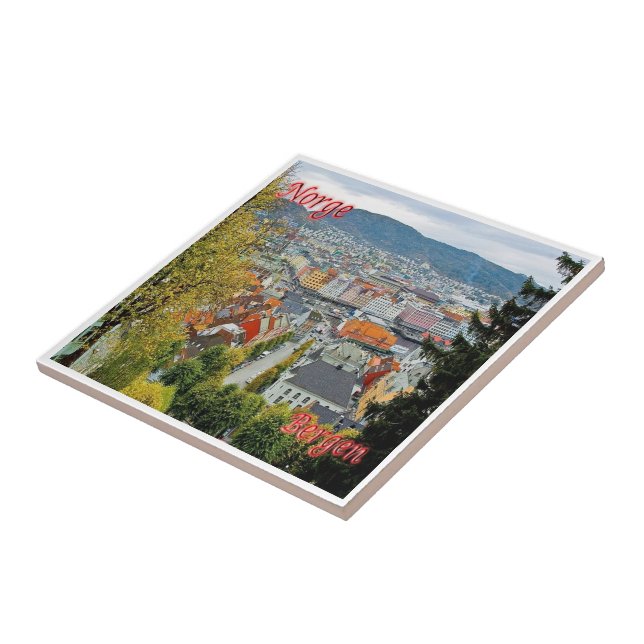 zNO177 BERGEN, Norge, Europa Kakelplatta (Sidan)