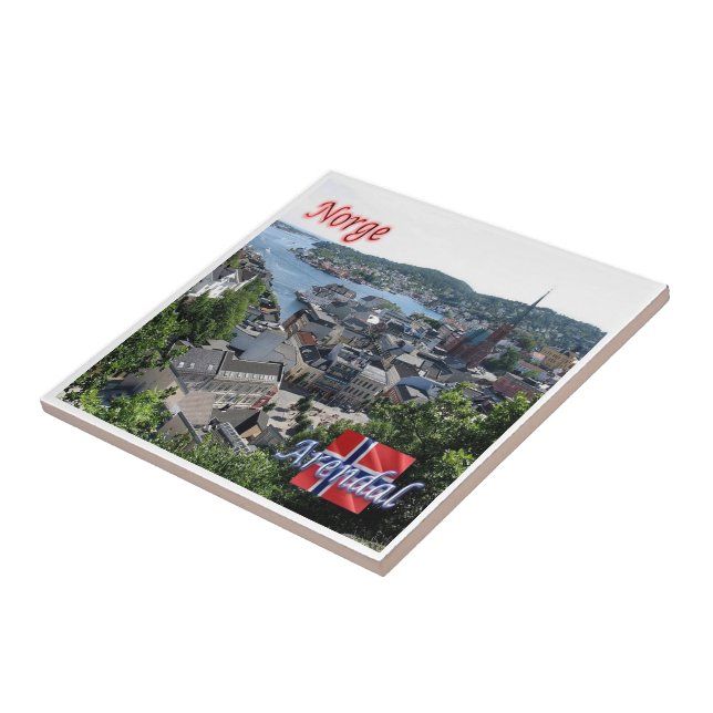zNO178 ARENDAL, Norge, Europa Kakelplatta (Sidan)