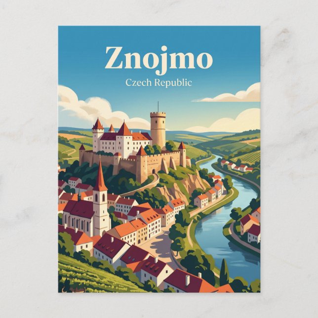Znojmo, Södra Mähren, Tjeckien Vykort (Framsida)