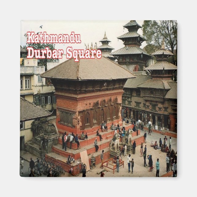 zNP003 Durbar Square KATHMANDU, Nepal Asia, Fridge Magnet (Framsidan)