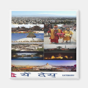 zNP007 KATHMANDU mosaic, Nepal, Asien, Fridge Magnet