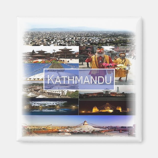 zNP008 KATHMANDU, Nepal, Asien, Fridge Magnet (Framsidan)