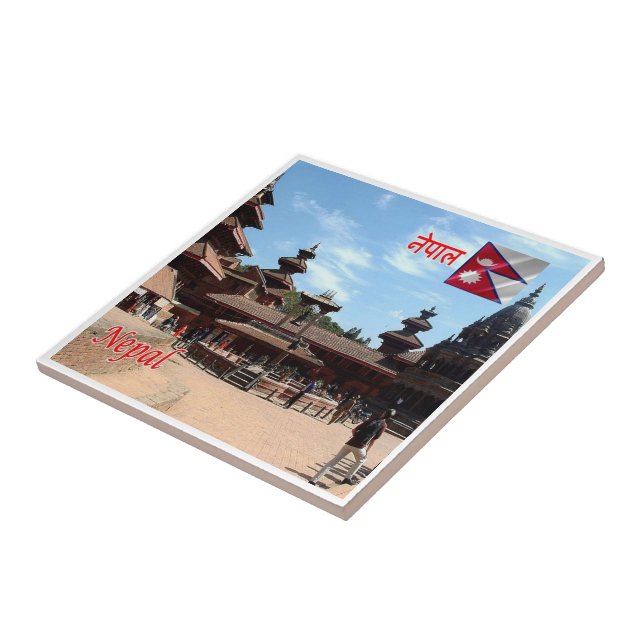 zNP010 PATAN TEMPLES, Nepal, Asien, Kakelplatta (Sidan)