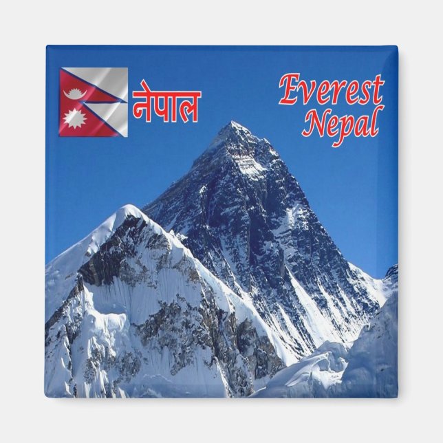 zNP011 MOUNT EVEREST, Nepal, Asien, Fridge Magnet (Framsidan)