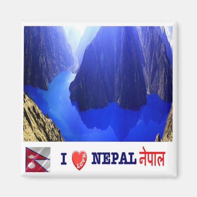 zNP012  jag älskar SJÖN PHOKSUNDO i Dolpo Nepal As Magnet (Framsidan)