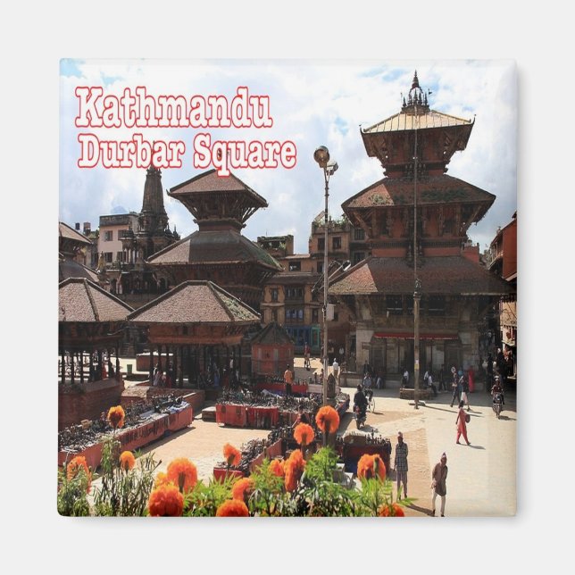 zNP017 Durbar Square KATHMANDU, Nepal Asia, Fridge Magnet (Framsidan)