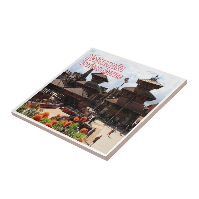 zNP017 Durbar Square KATHMANDU, Nepal Asia Kakelplatta (Sidan)