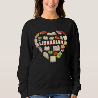 ZNq4 Heart Librarian Book Tillbaka till skolan T Shirt
