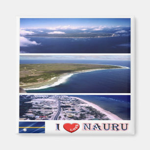zNR003 NAURU I KÄRLEK, Mosaic, Oceanien, Fridge Magnet