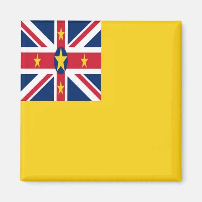 zNU001 NIUE FLAGGA, Oceania, Fridge Magnet (Framsidan)