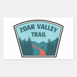 Zoar Valley Trail Rektangulärt Klistermärke