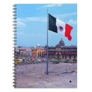 Zocalo Mexico - stad, Mexico Anteckningsbok Med Spiral