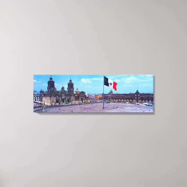 Zocalo, Mexiko City, Mexiko Canvastryck (Framsida)