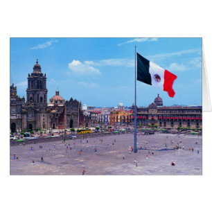 Zocalo, Mexiko City, Mexiko Hälsningskort