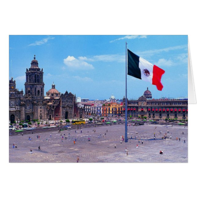 Zocalo, Mexiko City, Mexiko Hälsningskort (Framsidan Horizontal)