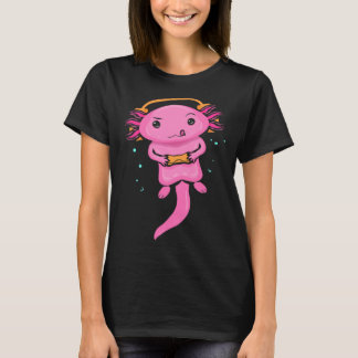 Zocker Axolotl Videospelande för Spelare T Shirt