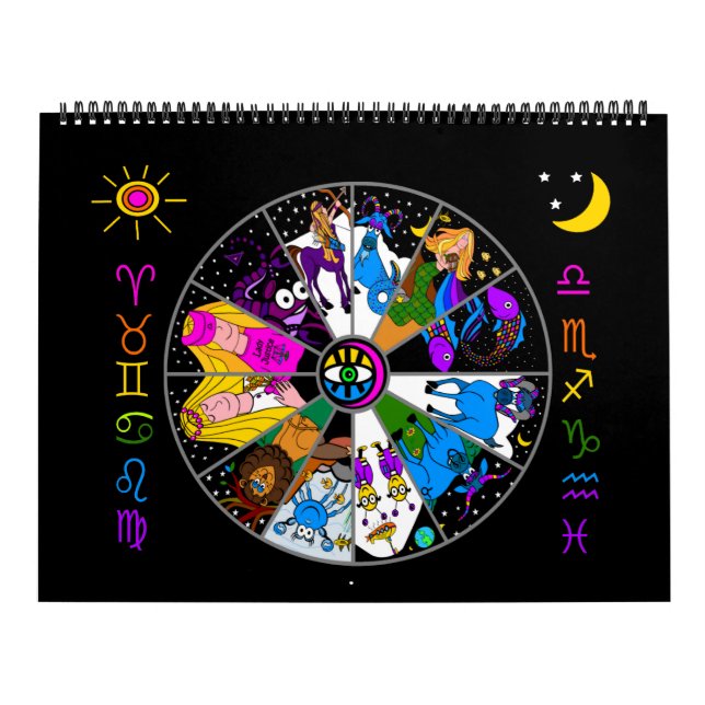 ZODIAC 12 MÅNADERS CALENDAR Mor Zodiac och Vänner Kalender (Omslag)