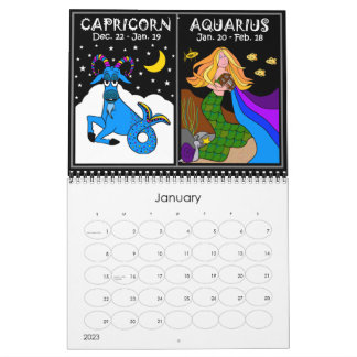 ZODIAC 12 MÅNADERS KALENDER