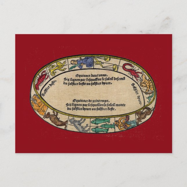 Zodiac, 1496 vykort (Framsida)